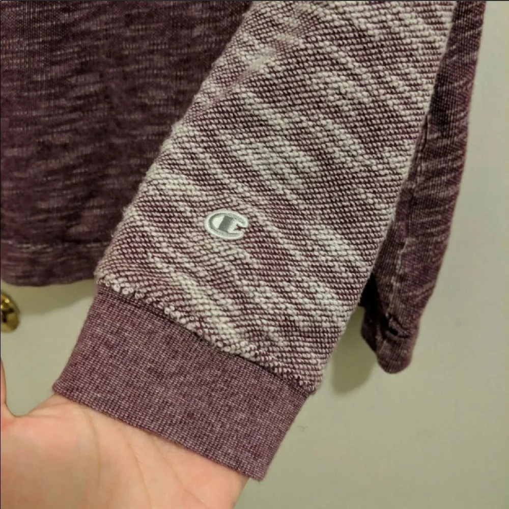 ⛱️Champion - Plum Marled Raglan Sweatshirt - XL